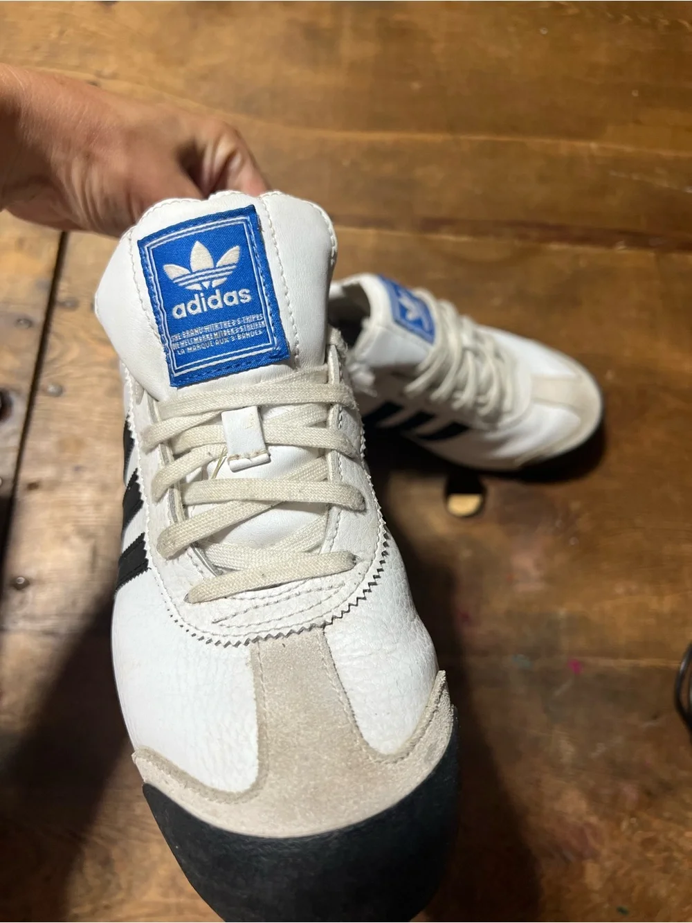 adidas Samoa White Black Sneakers size 5.5